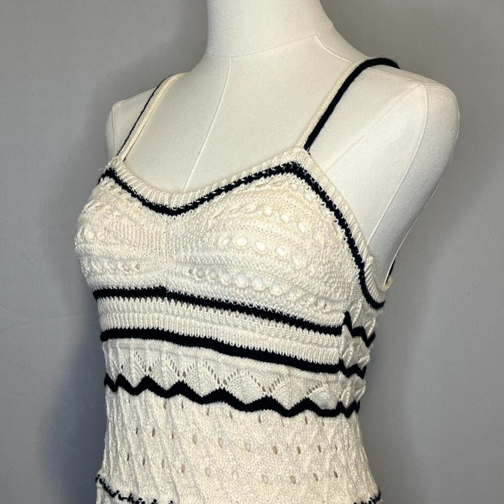 Women's Cream and Black Dress